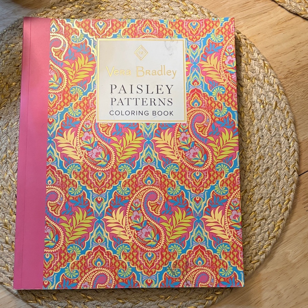 Vera Bradley Pink and Blue Paisley Coloring Book